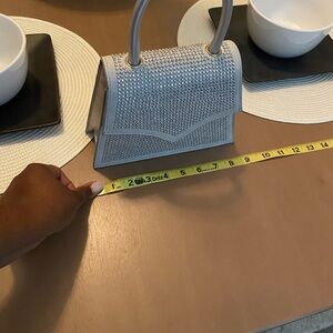 Elegant Silver Studded Women's Handbag